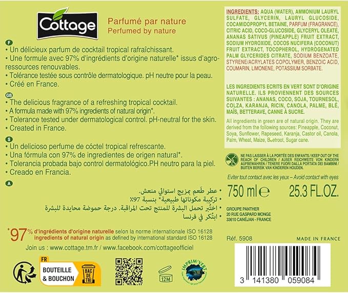 SỮA TẮM COTTAGE COCONUT 750ml